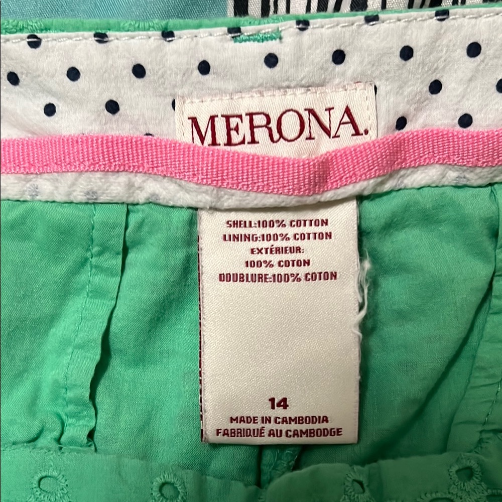 Merona Green Eyelet Women's Shorts - Picture 7 of 8